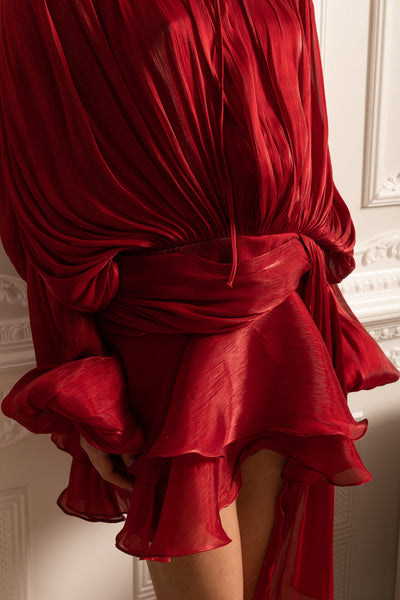 Ivoire™ | Draperad långärmad klänning