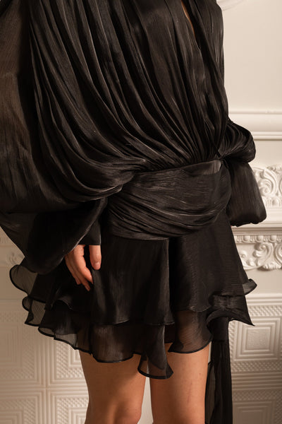 Ivoire™ | Draperad långärmad klänning